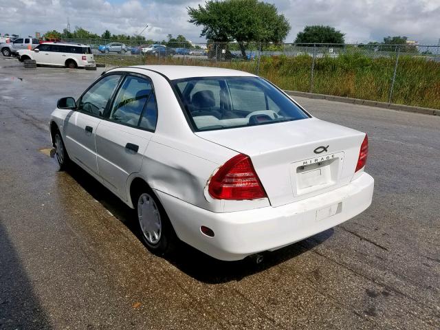 JA3AY26C4YU050865 - 2000 MITSUBISHI MIRAGE DE WHITE photo 3