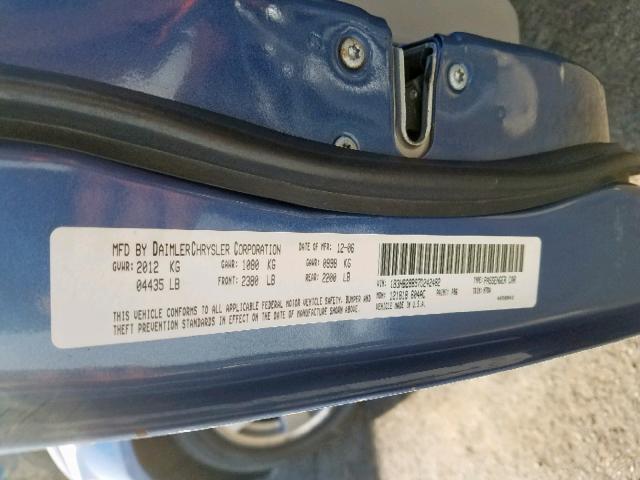 1B3HB28B97D242482 - 2007 DODGE CALIBER BLUE photo 10