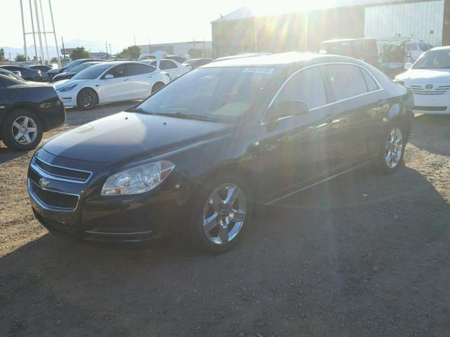 1G1ZH57B684245029 - 2008 CHEVROLET MALIBU 1LT BLACK photo 2
