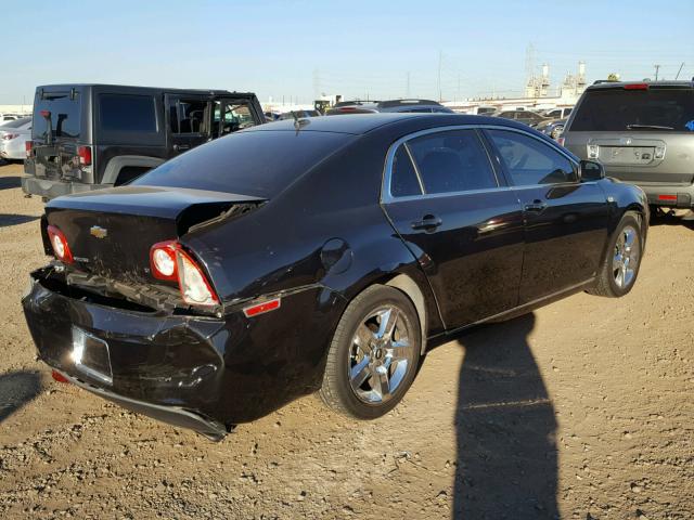 1G1ZH57B684245029 - 2008 CHEVROLET MALIBU 1LT BLACK photo 4