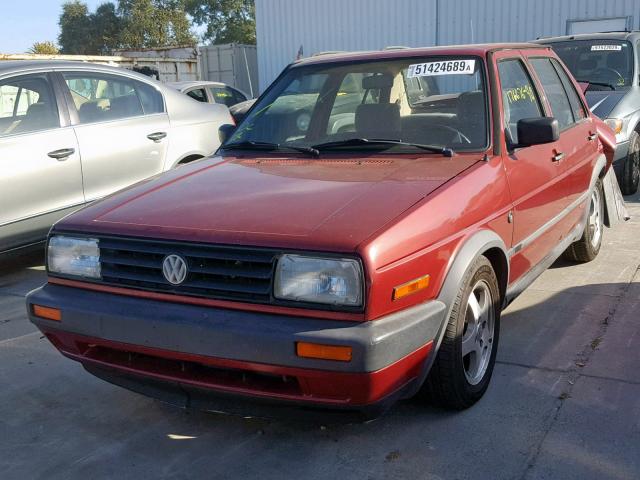 WVWRA21G9LW496767 - 1990 VOLKSWAGEN JETTA GL BURGUNDY photo 2