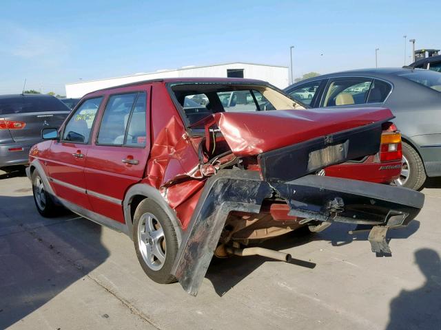 WVWRA21G9LW496767 - 1990 VOLKSWAGEN JETTA GL BURGUNDY photo 3