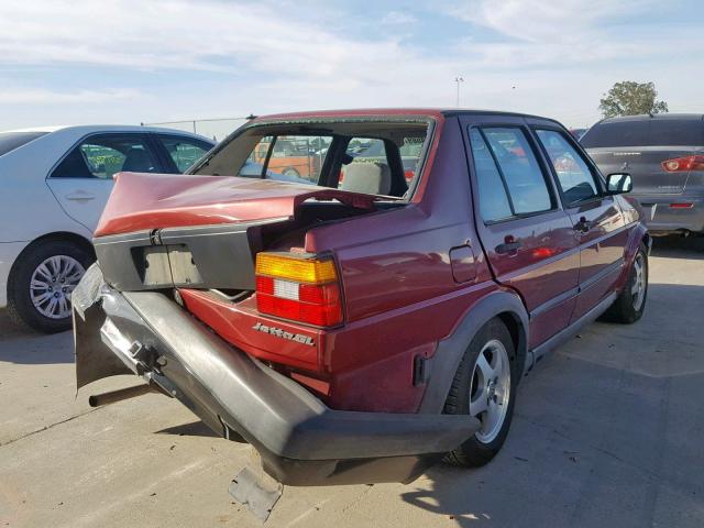 WVWRA21G9LW496767 - 1990 VOLKSWAGEN JETTA GL BURGUNDY photo 4