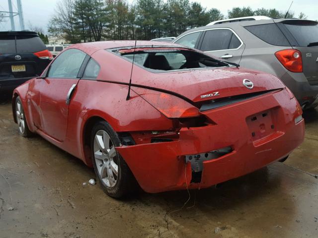 JN1AZ34EX5M655111 - 2005 NISSAN 350Z COUPE RED photo 3