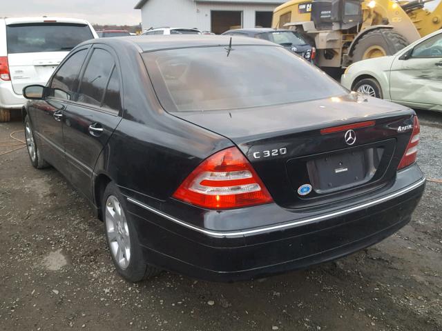 WDBRF84J75F599442 - 2005 MERCEDES-BENZ C 320 4MAT BLACK photo 3