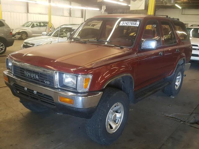 JT3VN39W6L0047204 - 1990 TOYOTA 4RUNNER VN RED photo 2