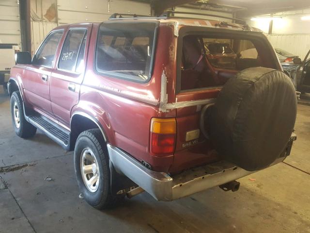 JT3VN39W6L0047204 - 1990 TOYOTA 4RUNNER VN RED photo 3