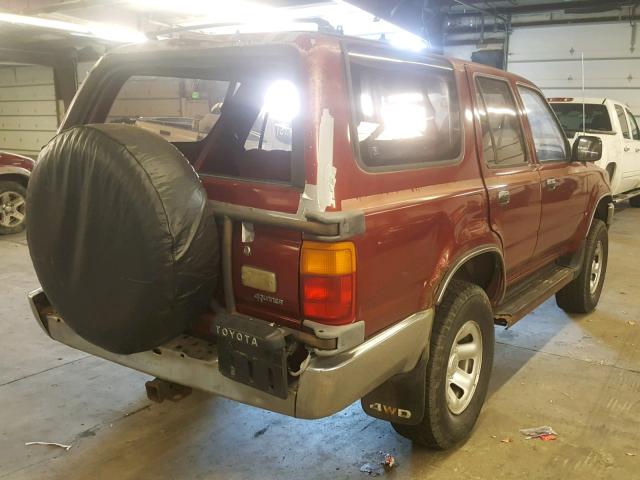 JT3VN39W6L0047204 - 1990 TOYOTA 4RUNNER VN RED photo 4