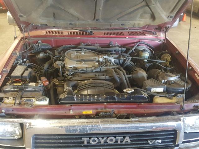 JT3VN39W6L0047204 - 1990 TOYOTA 4RUNNER VN RED photo 7