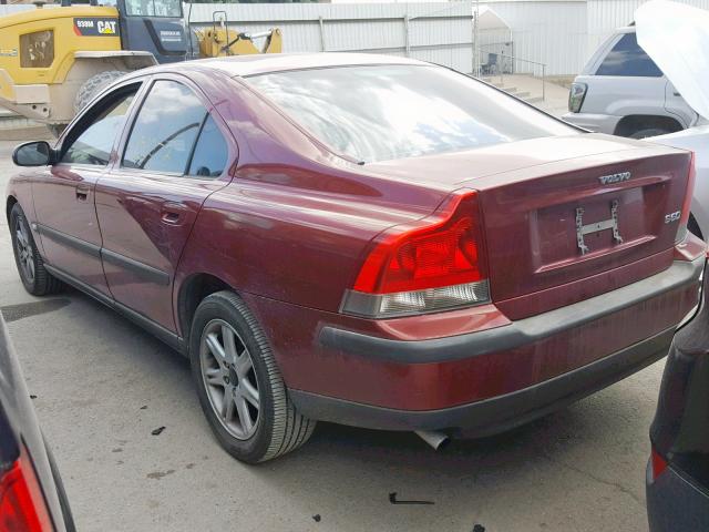 YV1RS61R522179137 - 2002 VOLVO S60 RED photo 3