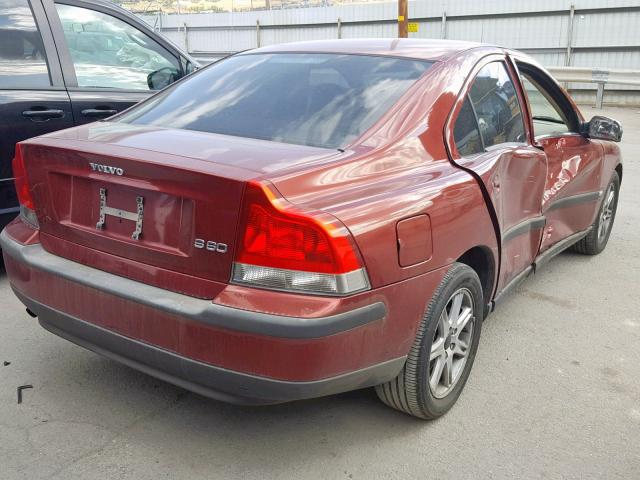 YV1RS61R522179137 - 2002 VOLVO S60 RED photo 4