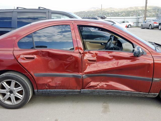 YV1RS61R522179137 - 2002 VOLVO S60 RED photo 9