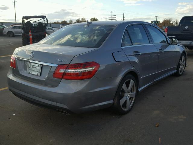 WDDHF8HB2AA097922 - 2010 MERCEDES-BENZ E 350 4MAT GRAY photo 4