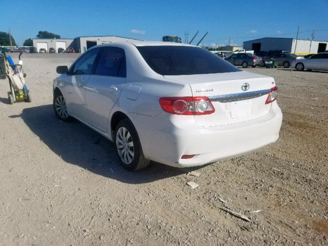 5YFBU4EE7DP103002 - 2013 TOYOTA COROLLA BA WHITE photo 3