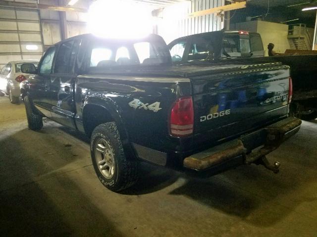 1D7HG38N63S102112 - 2003 DODGE DAKOTA QUA BLACK photo 3