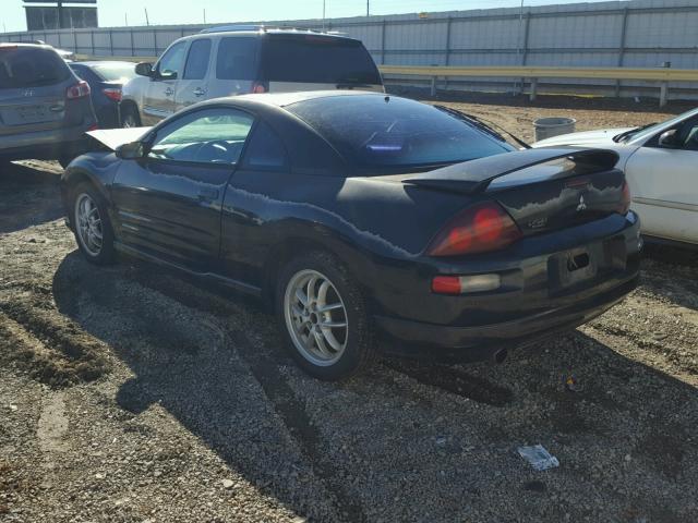 4A3AC54H32E039256 - 2002 MITSUBISHI ECLIPSE GT BLACK photo 3