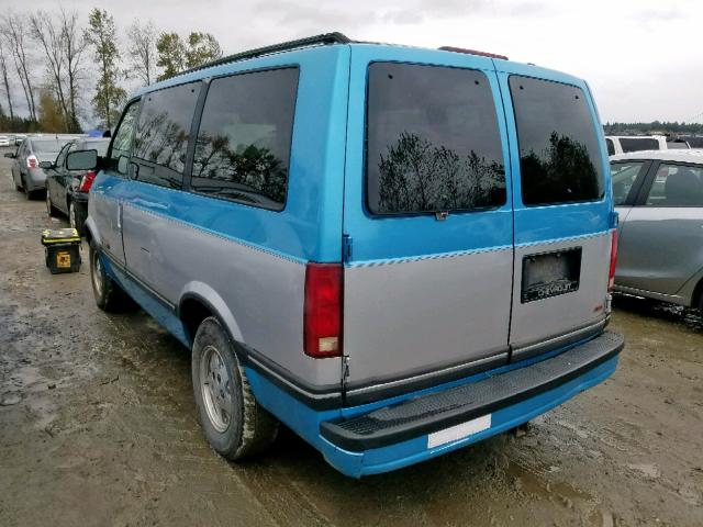 1GNDM19Z3RB125208 - 1994 CHEVROLET ASTRO BLUE photo 3