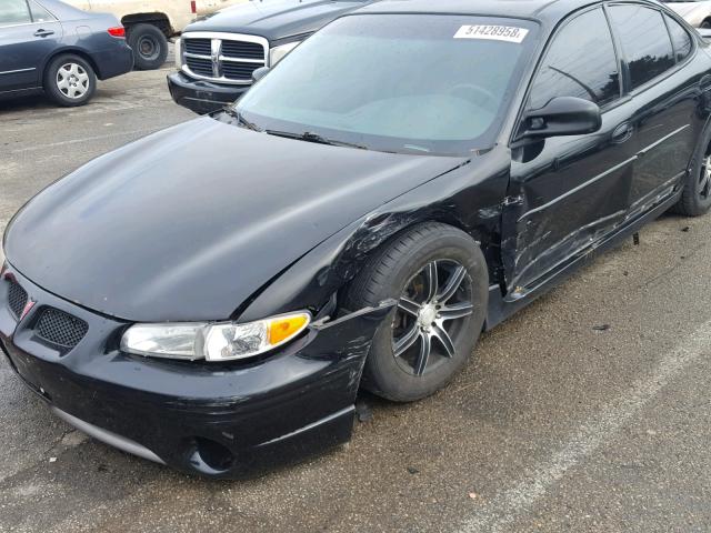 1G2WP52K21F165293 - 2001 PONTIAC GRAND PRIX Սև լուսանկար 9