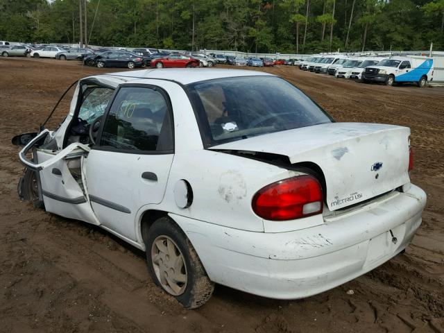 2C1MR5223Y6703708 - 2000 CHEVROLET METRO LSI WHITE photo 3