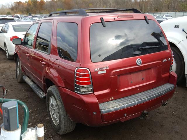 4M2CU571X6KJ10901 - 2006 MERCURY MARINER MAROON photo 3