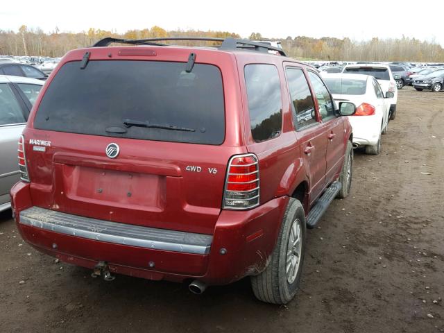 4M2CU571X6KJ10901 - 2006 MERCURY MARINER MAROON photo 4