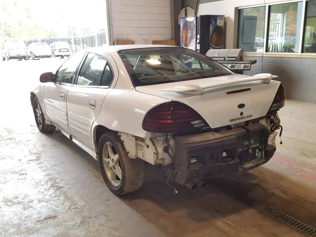 1G2NF52T21C107533 - 2001 PONTIAC GRAND AM S WHITE photo 3