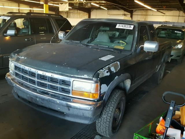 1B7GG23Y8TS686014 - 1996 DODGE DAKOTA GREEN photo 2