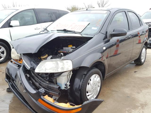 KL1TD56646B532852 - 2006 CHEVROLET AVEO BASE Қара фото 2