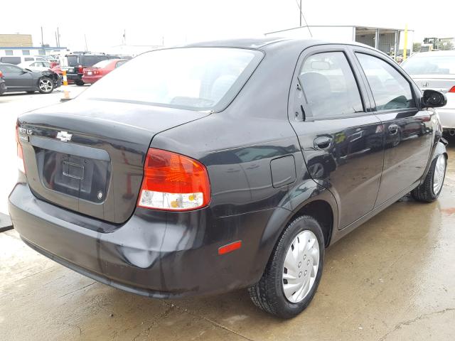 KL1TD56646B532852 - 2006 CHEVROLET AVEO BASE Қара фото 4