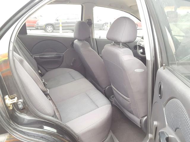 KL1TD56646B532852 - 2006 CHEVROLET AVEO BASE Қара фото 6