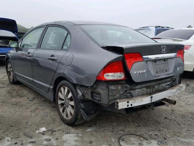 2HGFA16999H346951 - 2009 HONDA CIVIC EXL GRAY photo 3