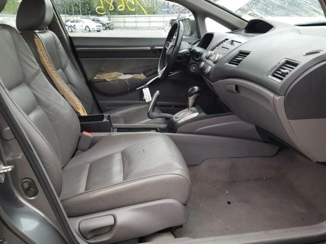 2HGFA16999H346951 - 2009 HONDA CIVIC EXL GRAY photo 5