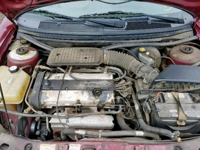 1FAFP6632WK202609 - 1998 FORD CONTOUR LX BURGUNDY photo 7