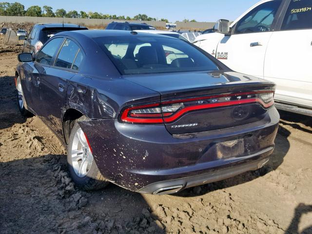 2C3CDXBG6KH688366 - 2019 DODGE CHARGER SX BLACK photo 3