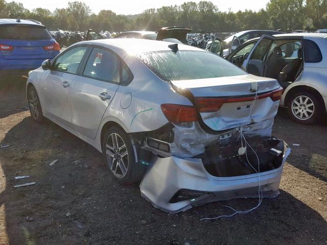 3KPF34AD5KE041860 - 2019 KIA FORTE GT L SILVER photo 3