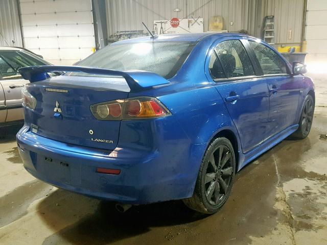 JA32U8FW3FU001117 - 2015 MITSUBISHI LANCER GT BLUE photo 4