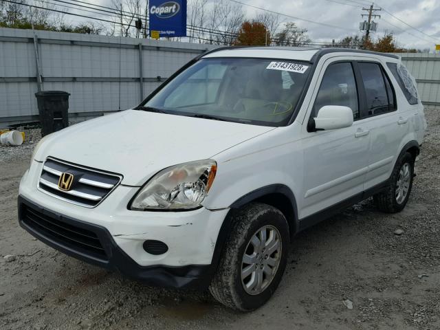 JHLRD78966C012557 - 2006 HONDA CR-V SE WHITE photo 2