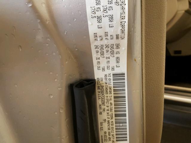 1J8HG58247C632907 - 2007 JEEP COMMANDER Gümüş foto 10