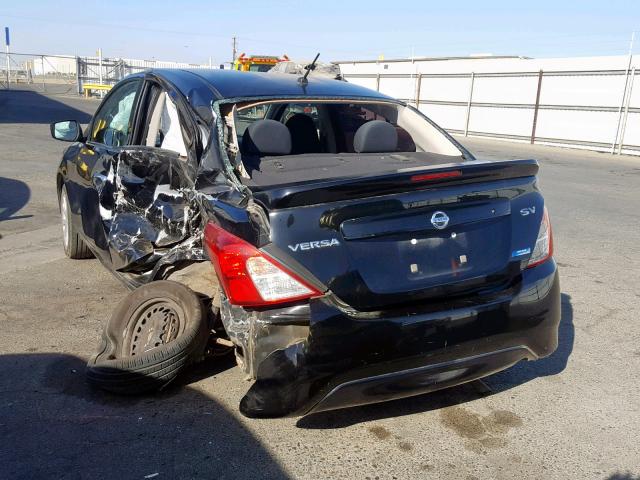 3N1CN7AP9GL808592 - 2016 NISSAN VERSA S BLACK photo 3