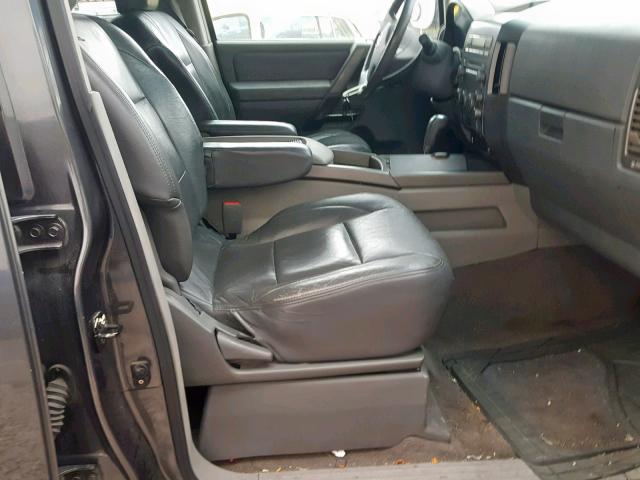 5N1AA08A74N704604 - 2004 NISSAN ARMADA SE GRAY photo 5