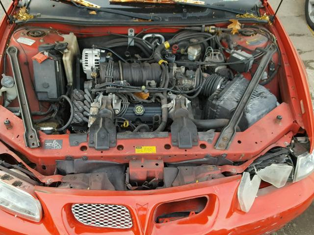 1G2WP12K11F213200 - 2001 PONTIAC GRAND PRIX წითელი ფოტო 7