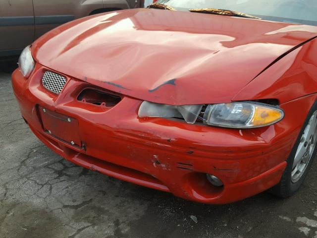 1G2WP12K11F213200 - 2001 PONTIAC GRAND PRIX წითელი ფოტო 9