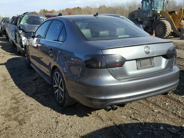 3VW4S7AJ8EM385546 - 2014 VOLKSWAGEN JETTA GLI GRAY photo 3