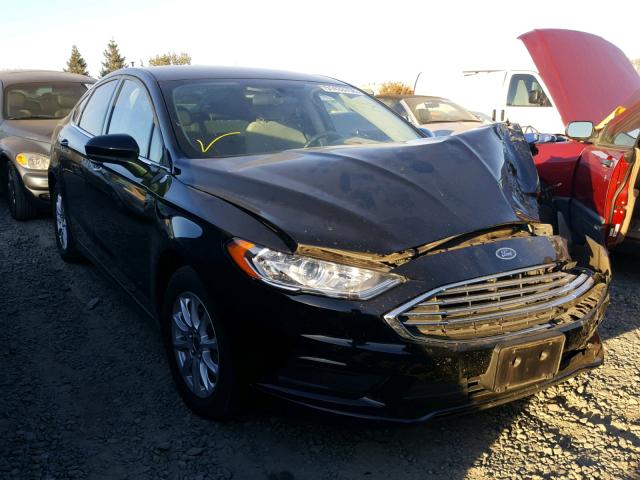 3FA6P0G70HR158221 - 2017 FORD FUSION S BLACK photo 1