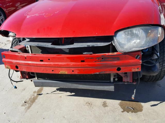 1G1JH52F937325200 - 2003 CHEVROLET CAVALIER L RED photo 9