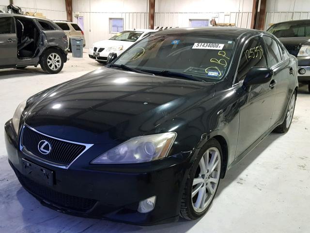 JTHBE262565004506 - 2006 LEXUS IS 350 BLACK photo 2