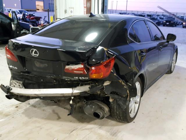 JTHBE262565004506 - 2006 LEXUS IS 350 BLACK photo 4