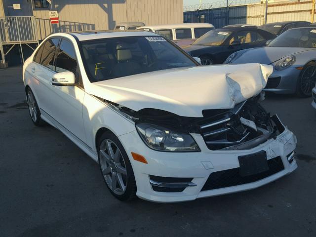 WDDGF4HB6EG253807 - 2014 MERCEDES-BENZ C 250 WHITE photo 1