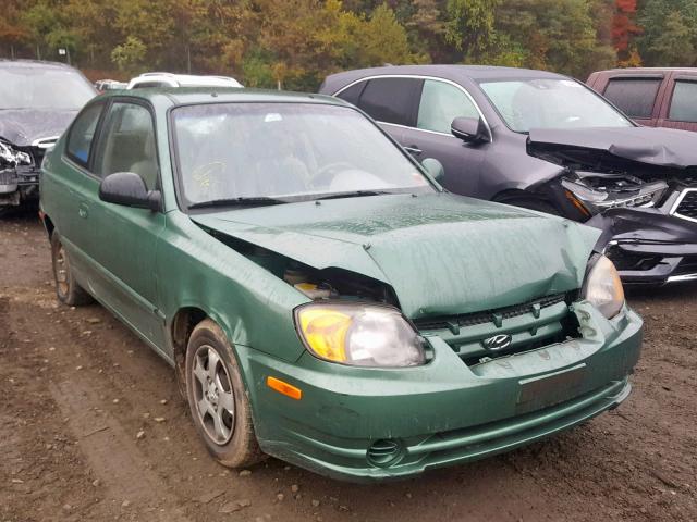 KMHCG35C35U365362 - 2005 HYUNDAI ACCENT GS GREEN photo 1