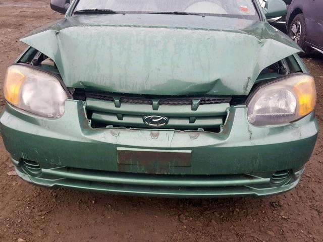 KMHCG35C35U365362 - 2005 HYUNDAI ACCENT GS GREEN photo 7